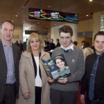 Pictured: James and Linda Healy with James (jnr), from St. Joseph s Secondary School, Drogheda, and Dave Carolan, teacher. Picture Colm Mahady : Fennells - Copyright 2014 Fennell Photography